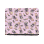 Pink Vintage Pineapple Pattern Print Bifold Wallet