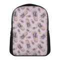 Pink Vintage Pineapple Pattern Print Casual Backpack