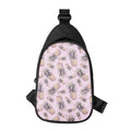 Pink Vintage Pineapple Pattern Print Sling Bag