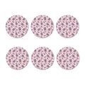 Pink Vintage Pineapple Pattern Print Coaster Set