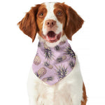 Pink Vintage Pineapple Pattern Print Dog Bandana