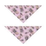 Pink Vintage Pineapple Pattern Print Dog Bandana