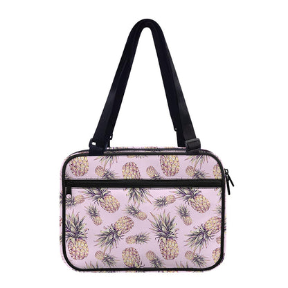 Pink Vintage Pineapple Pattern Print Double Strap Bible Bag