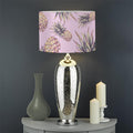 Pink Vintage Pineapple Pattern Print Drum Lamp Shade
