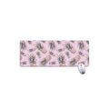 Pink Vintage Pineapple Pattern Print Extended Mouse Pad