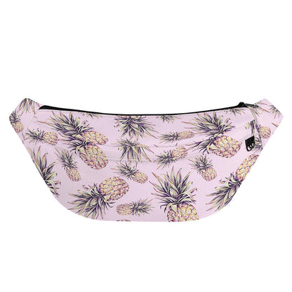 Pink Vintage Pineapple Pattern Print Fanny Pack