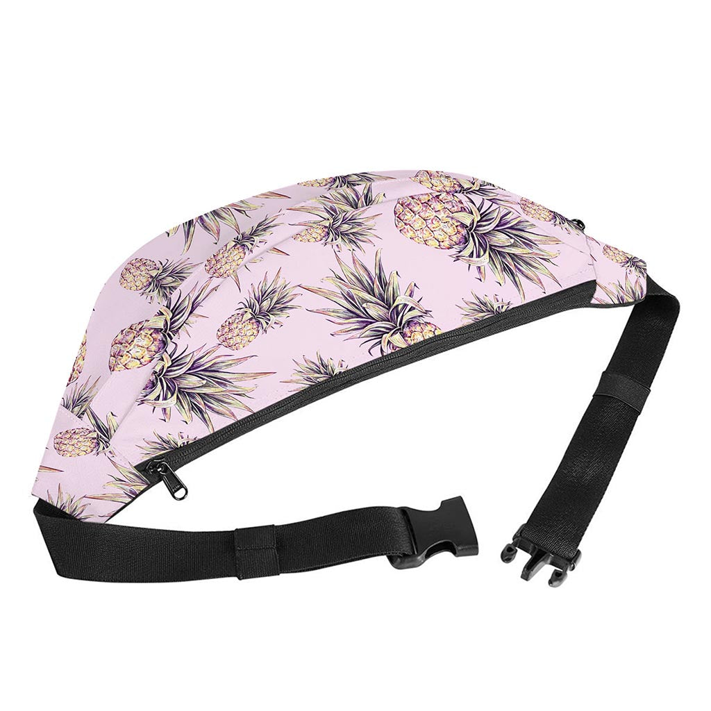 Pink Vintage Pineapple Pattern Print Fanny Pack