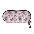 Pink Vintage Pineapple Pattern Print Glasses Case