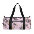 Pink Vintage Pineapple Pattern Print Gym Bag