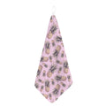 Pink Vintage Pineapple Pattern Print Hand Towel