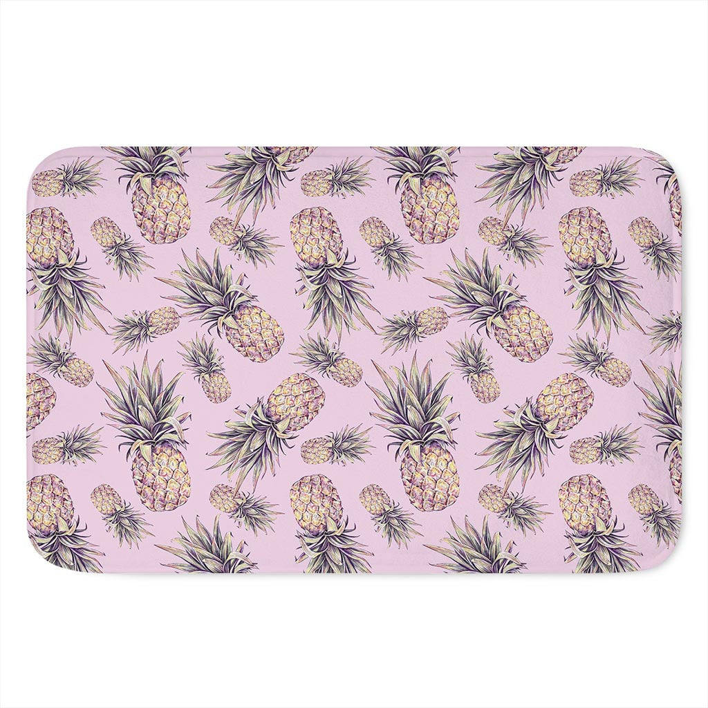 Pink Vintage Pineapple Pattern Print Indoor Door Mat