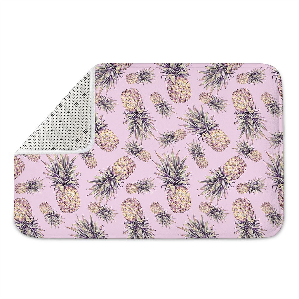 Pink Vintage Pineapple Pattern Print Indoor Door Mat
