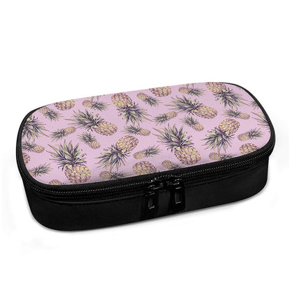 Pink Vintage Pineapple Pattern Print Insulin Cooler Travel Case
