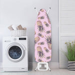 Pink Vintage Pineapple Pattern Print Ironing Board Cover