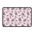 Pink Vintage Pineapple Pattern Print Kitchen Mat