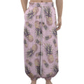 Pink Vintage Pineapple Pattern Print Lantern Pants