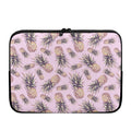 Pink Vintage Pineapple Pattern Print Laptop Sleeve