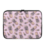 Pink Vintage Pineapple Pattern Print Laptop Sleeve