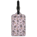 Pink Vintage Pineapple Pattern Print Luggage Tag
