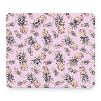 Pink Vintage Pineapple Pattern Print Mouse Pad