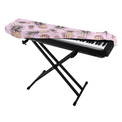 Pink Vintage Pineapple Pattern Print Piano Keyboard Cover