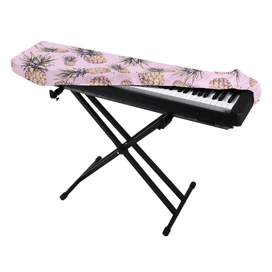 Pink Vintage Pineapple Pattern Print Piano Keyboard Cover