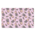 Pink Vintage Pineapple Pattern Print Polyester Doormat