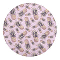 Pink Vintage Pineapple Pattern Print Round Blanket