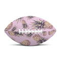 Pink Vintage Pineapple Pattern Print Rugby Ball