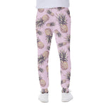 Pink Vintage Pineapple Pattern Print Scuba Joggers
