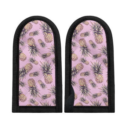 Pink Vintage Pineapple Pattern Print Skillet Handle Cover
