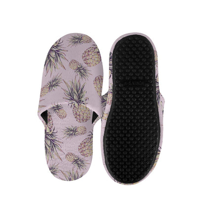 Pink Vintage Pineapple Pattern Print Slippers