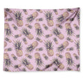 Pink Vintage Pineapple Pattern Print Tapestry
