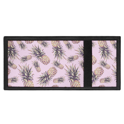Pink Vintage Pineapple Pattern Print Trifold Wallet