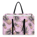 Pink Vintage Pineapple Pattern Print Utility Tote Bag