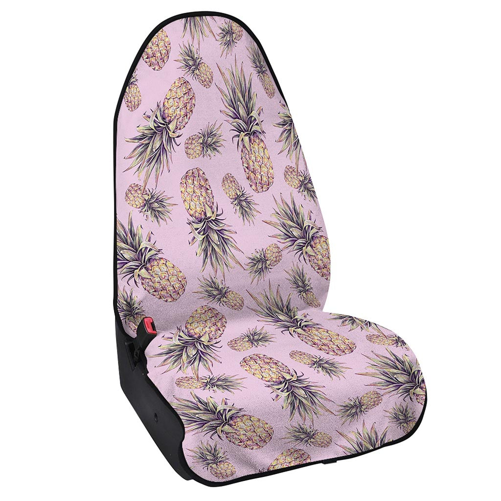 Pink Vintage Pineapple Pattern Print Waterproof Car Seat Cover
