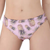 Pink Vintage Pineapple Pattern Print Women's Panties