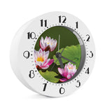 Pink Water Lilies Print Alarm Clock