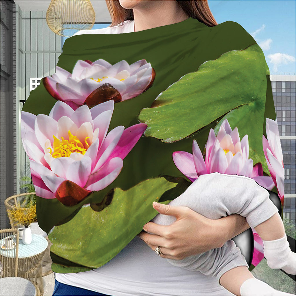 Pink Water Lilies Print Baby Seat Cover