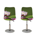 Pink Water Lilies Print Bar Stool Covers