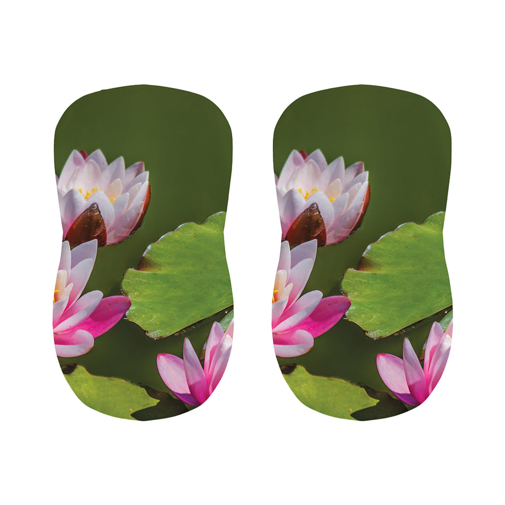 Pink Water Lilies Print Bar Stool Covers
