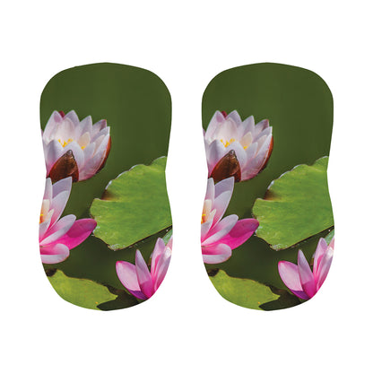 Pink Water Lilies Print Bar Stool Covers