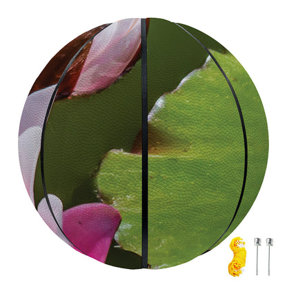 Pink Water Lilies Print Basketball