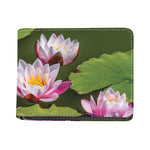 Pink Water Lilies Print Bifold Wallet
