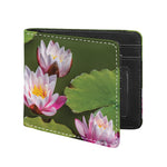 Pink Water Lilies Print Bifold Wallet