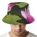 Pink Water Lilies Print Bucket Hat