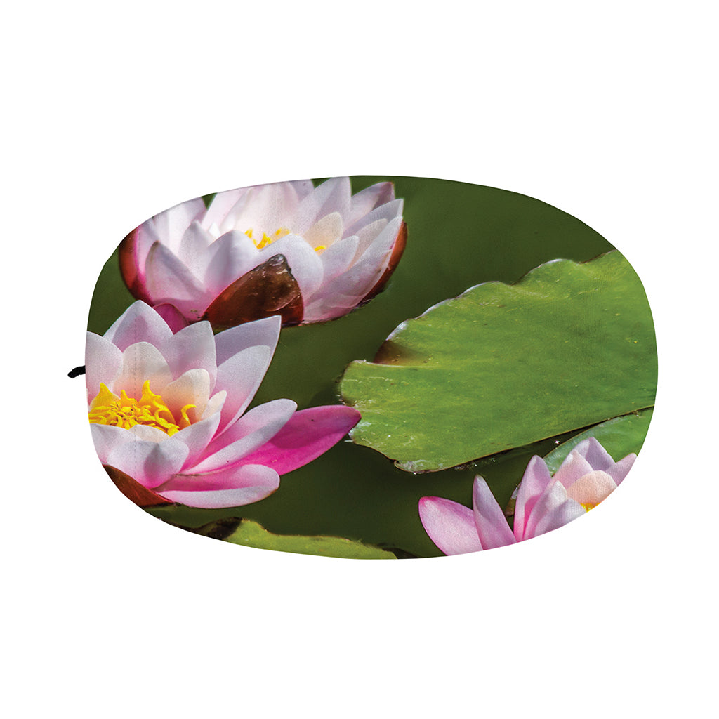 Pink Water Lilies Print Car Side Mirror Covers