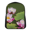 Pink Water Lilies Print Casual Backpack
