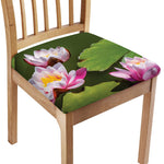 Pink Water Lilies Print Chair Cushion Cover