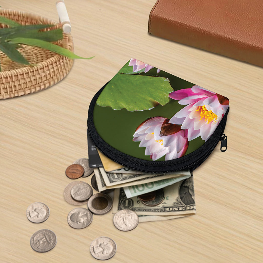 Pink Water Lilies Print Coin Purse